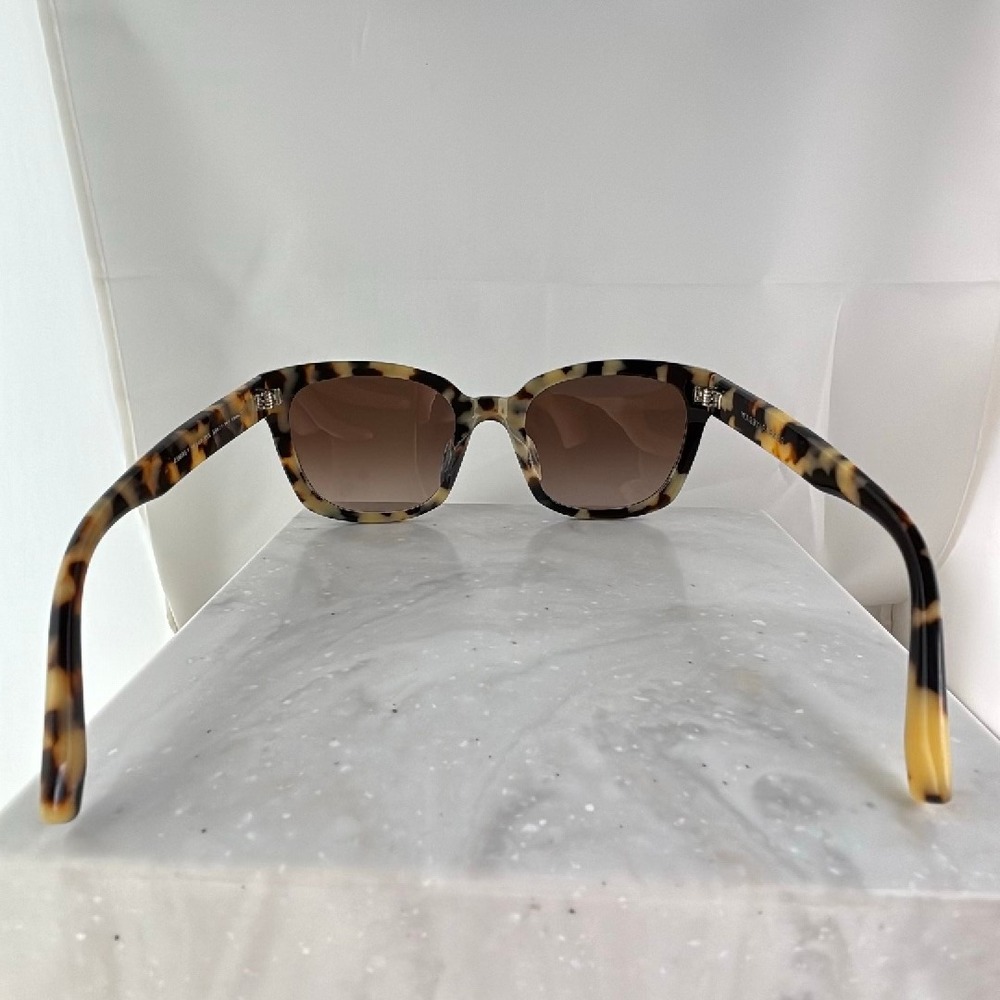 Warby Parker Aubrey Wide Sunglasses Tortoise Shell Brown Lenses 55-21-142 - Picture 3 of 6